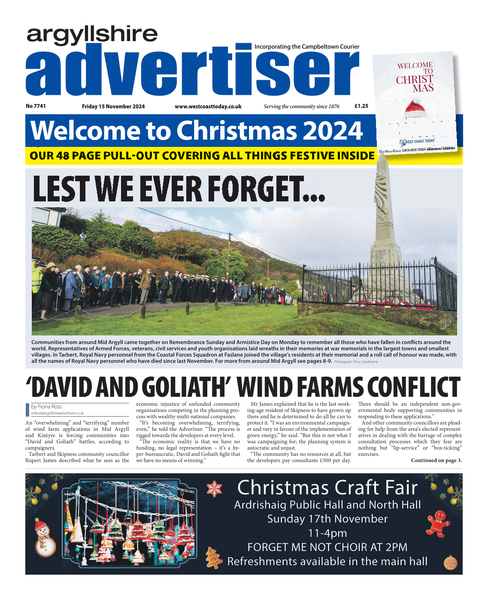 Argyllshire Advertiser 15 November 2024