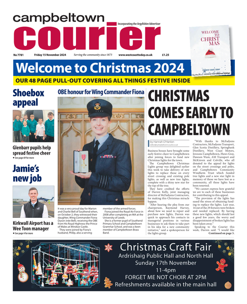 Campbeltown Courier 15 November 2024