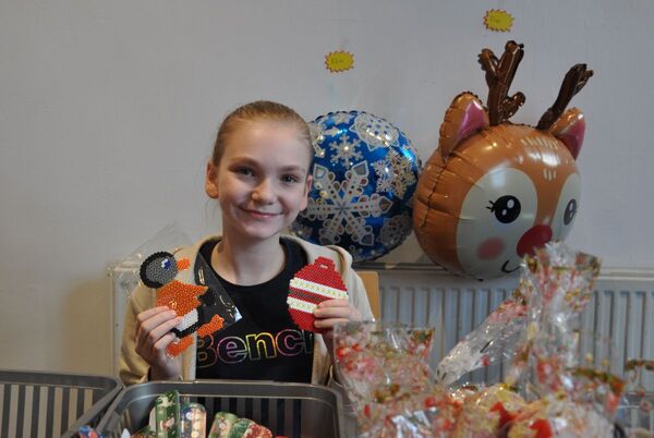 11-year-old Rowan Macdougall was selling her hama bead creations at the Young Entrepreneur Market.