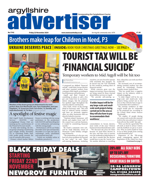 Argyllshire Advertiser 22 November 2024