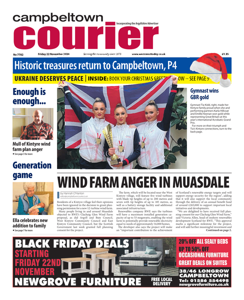 Campbeltown Courier 22 November 2024