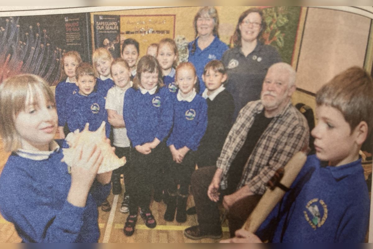 2014: Upper Achintore Primary School pupils Lilly Morrison and Finlay Hunter make music at the marine education event. 2014: Upper Achintore Primary School pupils Lilly Morrison and Finlay Hunter make music at the marine education event.