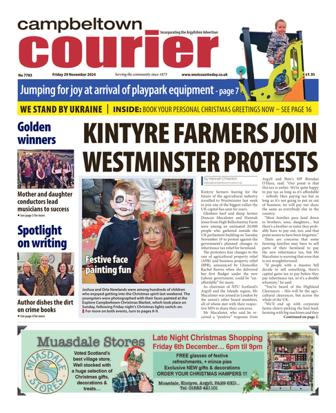 Campbeltown Courier 29th November 2024