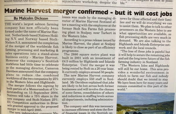 Marine Harvest merger confirmed - and job cuts