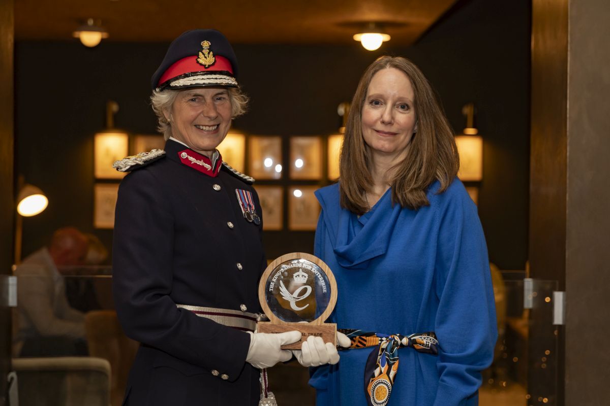  Lord Lieutenant of Ross and Cromarty Joanie Whiteford officially presented the Kings Award for Enterprise to Beth Rehman who is the new Managing Director of the Perle Hotels group. Photograph: Andrew Woodhouse