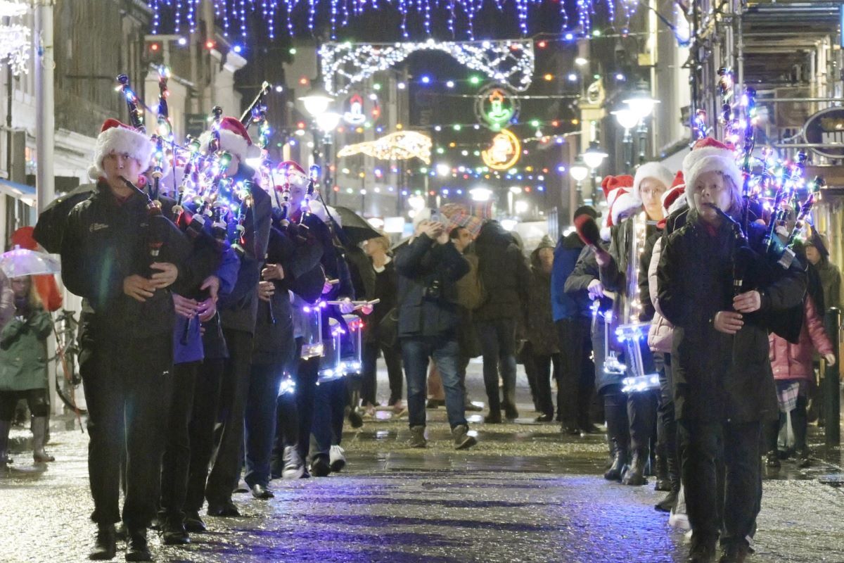 Fort William looking all-light for Christmas