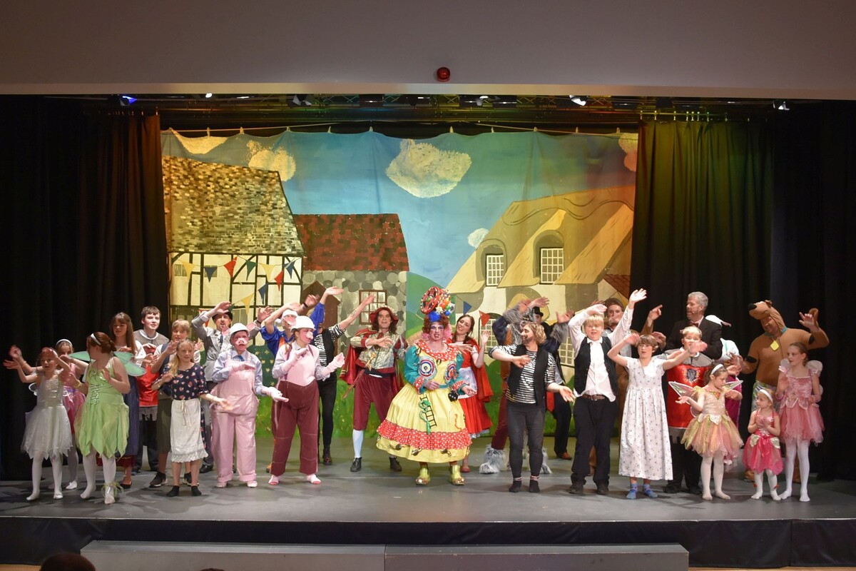 The full cast of Red Riding Hood take a bow after their well-received performance. 