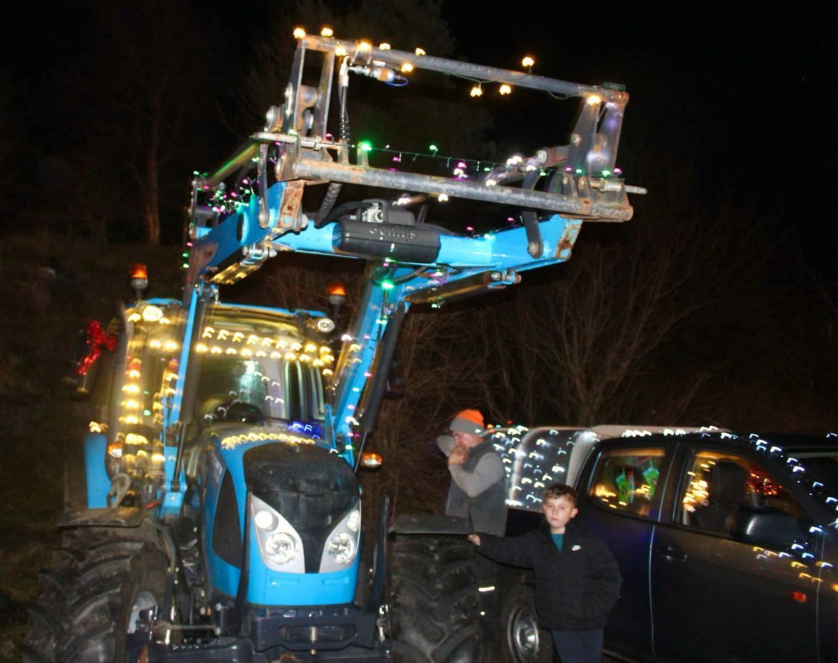 Tractors light up on Lismore for charity.