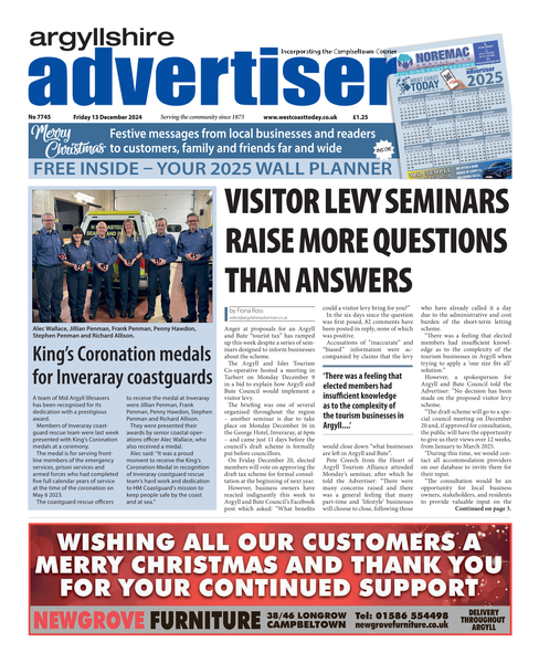 Argyllshire Advertiser 13th December 2024