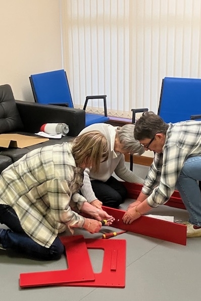 Assembling flat-pack furniture for Furnace surgery. Photograph: Mark Bolton