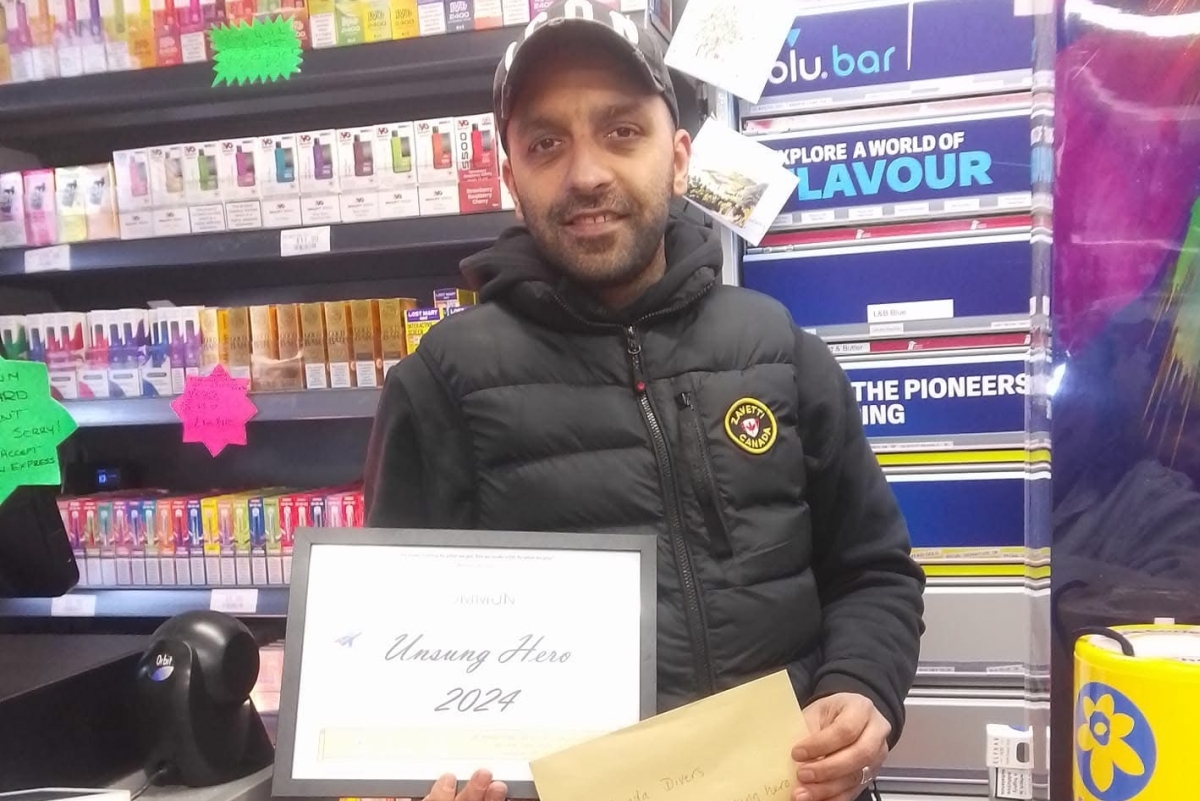 Amir Ali of the Day Today store and post office is Inveraray's Unsung Hero for 2024. Photograph: Inveraray Community Council Amir Ali of the Day Today store and post office is Inveraray's Unsung Hero for 2024. Photograph: Inveraray Community Council