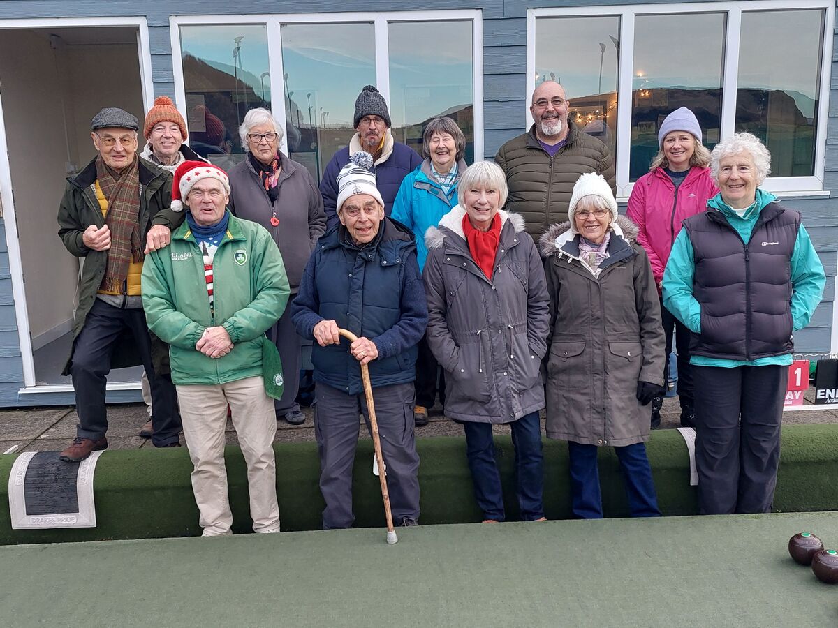 JANUARY: Blackwaterfoot Bowling Club members gather for their Boxing Day get-together.