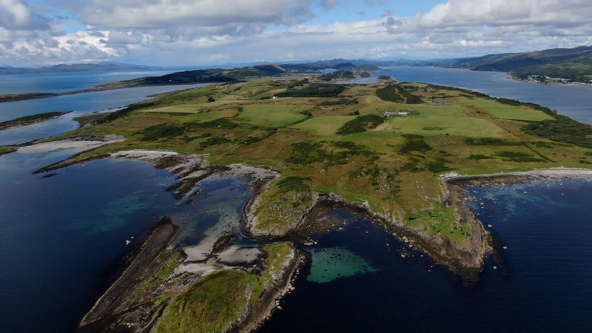 Danna Island with Loch Sween to the right. Photograph: Highlands Rewilding