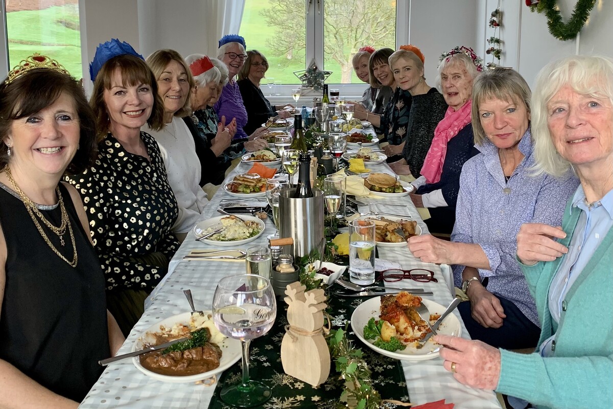 Lamlash Ladies enjoy their Christmas lunch at Duncan’s on the Green. Photograph: Lamlash Ladies.