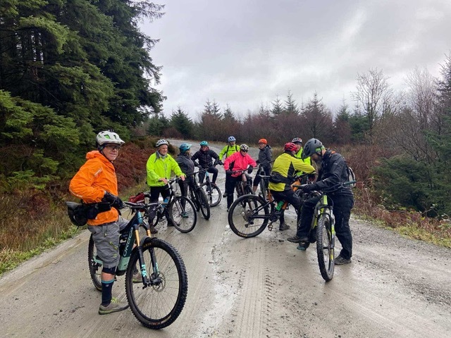 Some cyclists chose mountain paths for their pre-lunch cycle. Photograph: Arran Belles.