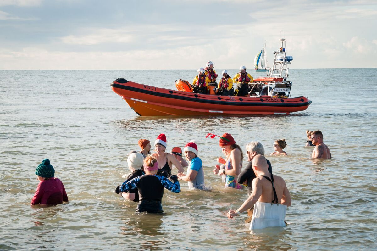 Dookers and festive swimmers are being advised by Arran RNLI to exercise caution if planning a festive swim or dook. Photograph: Arran RNLI.