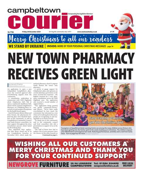 Campbeltown Courier 20 Dcember 2024