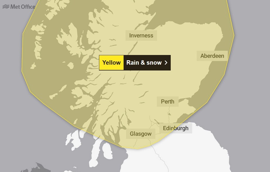 Two day flood alert and weather warning issued by Met Office and SEPA