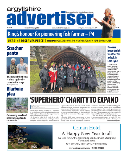 Argyllshire Advertiser 10th January 2025