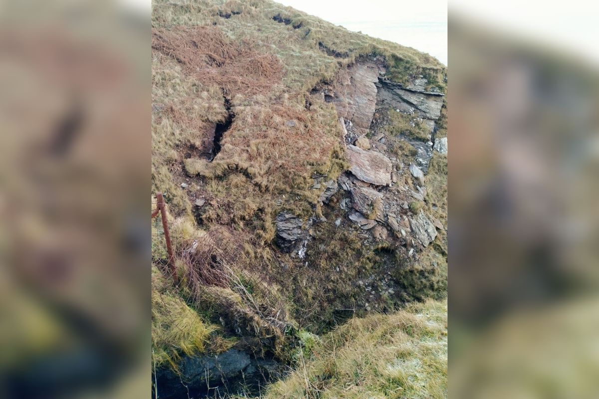 Coastguard warning to walkers over potential landslide