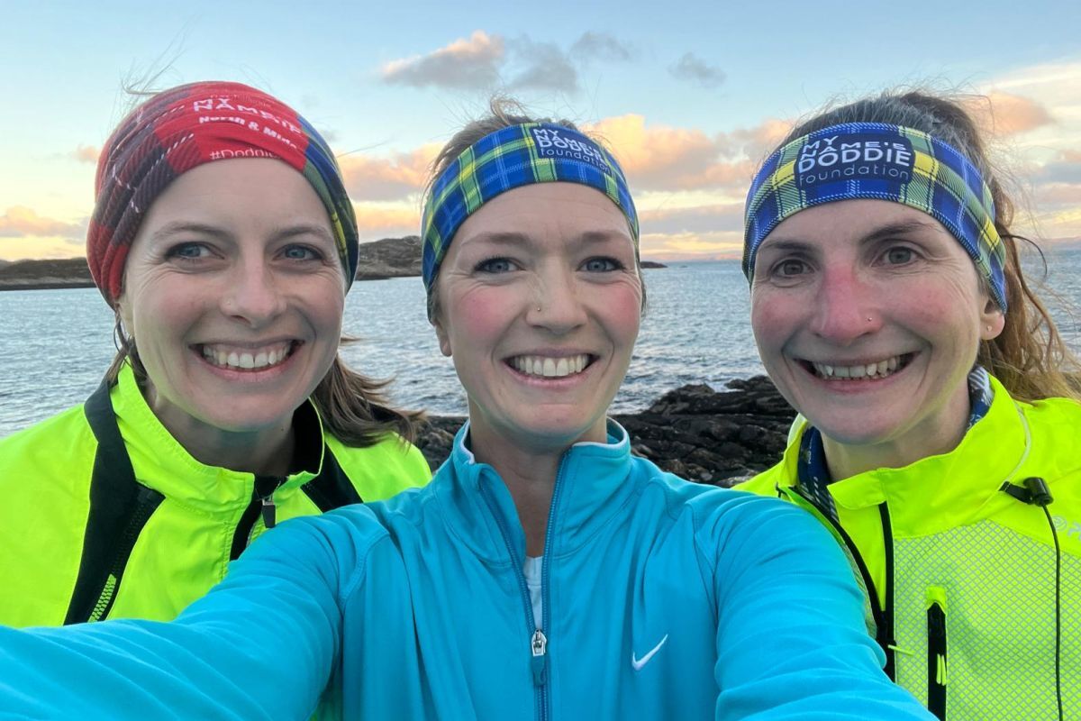 Some of Coll's Plod Squad - Rosie Rutherford, Rachel Silk and Jane Ham-Griffiths.