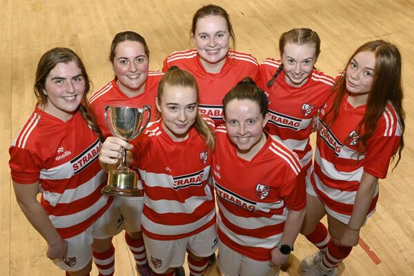 The Lochaber winners of the Johnstone Trophy which they won in the annual indoor tournament at the Nevis Centre. Photograph: Iain Ferguson, alba.photos.