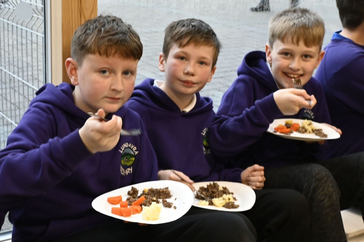 Lundavra primary pupils serve up a Burns celebration to be proud of