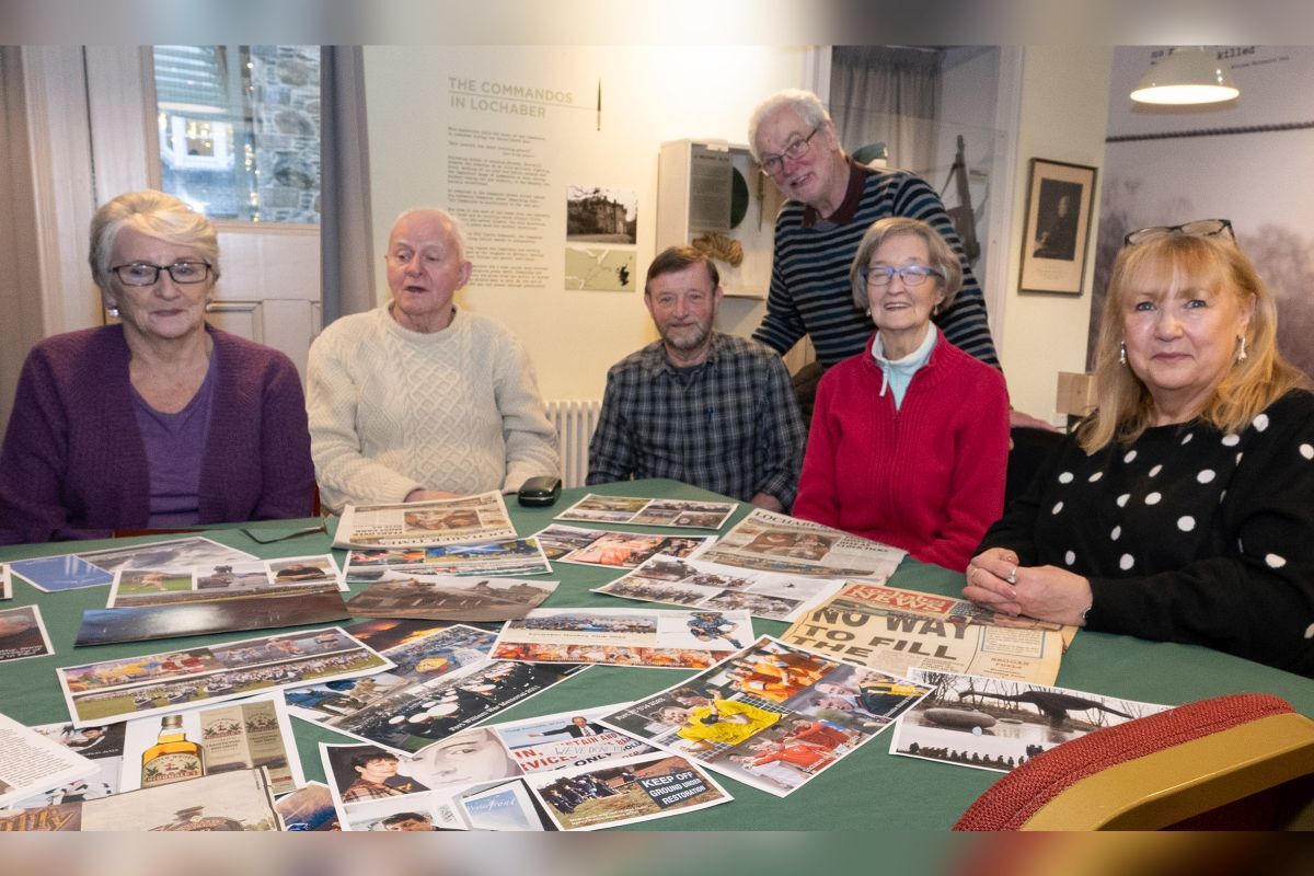 Photographer Iain Ferguson, back, with members of  Alzheimer’s Scotland Lochaber. Photograph: Iain Ferguson.