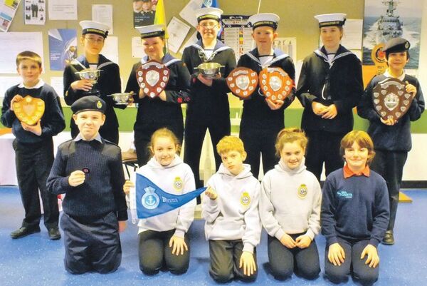 2015: Members of Campbeltown Sea Cadets at the annual prizegiving.