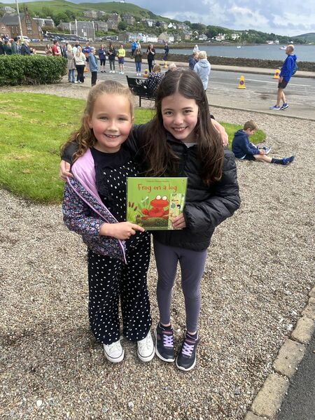 Sophie Stevenson and Alaia Denham were delighted to discover a book during a previous ‘Look for a Book’ initaitve.