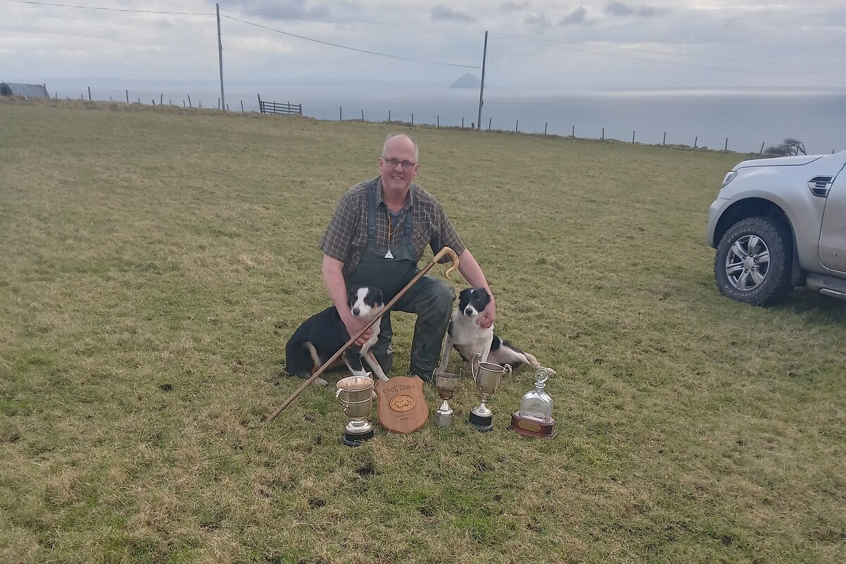 Matthew McNeish with his haul of trophies. Photograph: Iain McConnell.