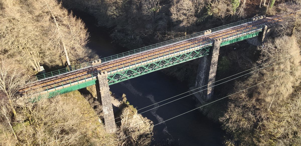 Awe viaduct near Taynuilt on the Oban branch of the West Highland Line. Photograph: Network Rail