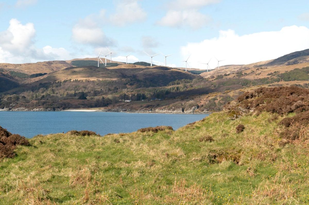 A photomontage showing how West Torrisdale Wind Farm is likely to look from Carradale Point. Image: ESB.