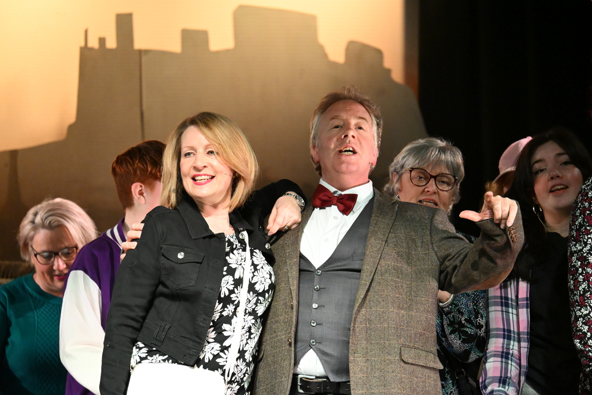 Chorus members Morven Wright and Stephen Day. Photograph: Spotlightmtg/Debbie Day.