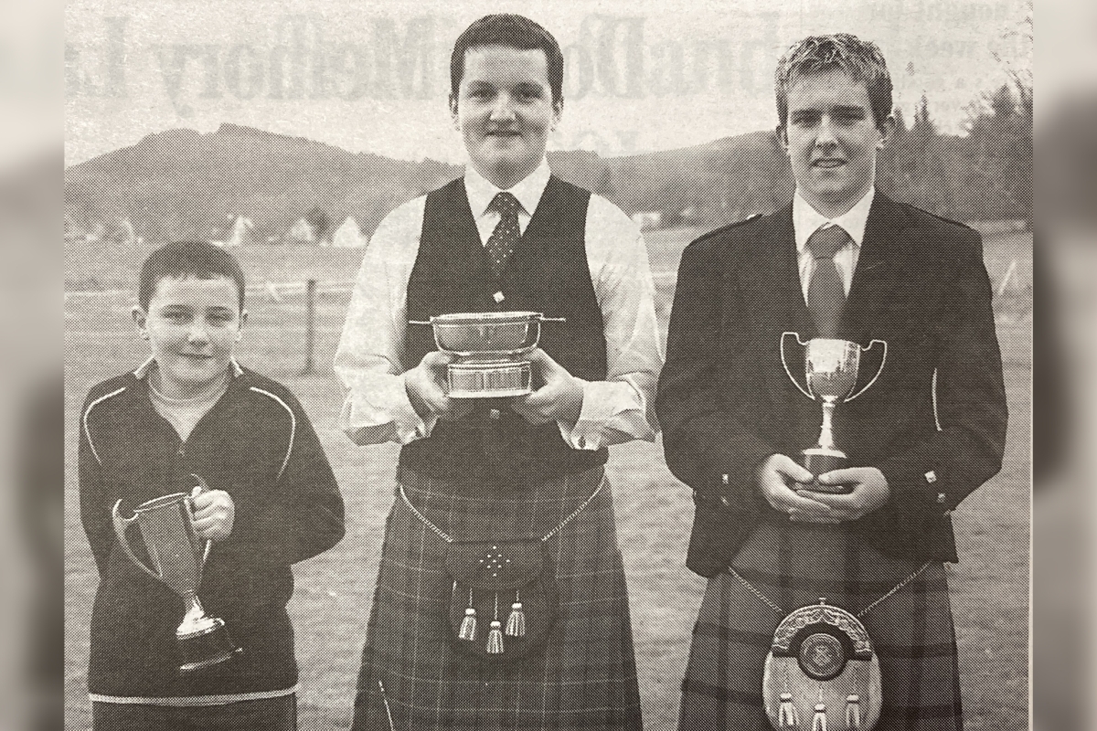 2005: The Inveraray and District Piping Association annual junior competition took place in the Royal burg. From left: Graeme McMillan of Inveraray won the Inveraray Cup for stick and pads, Struan Thorpe of Lochgilphead won the William McCallum Memorial T 2005: The Inveraray and District Piping Association annual junior competition took place in the Royal burg. From left: Graeme McMillan of Inveraray won the Inveraray Cup for stick and pads, Struan Thorpe of Lochgilphead won the William McCallum Memorial T