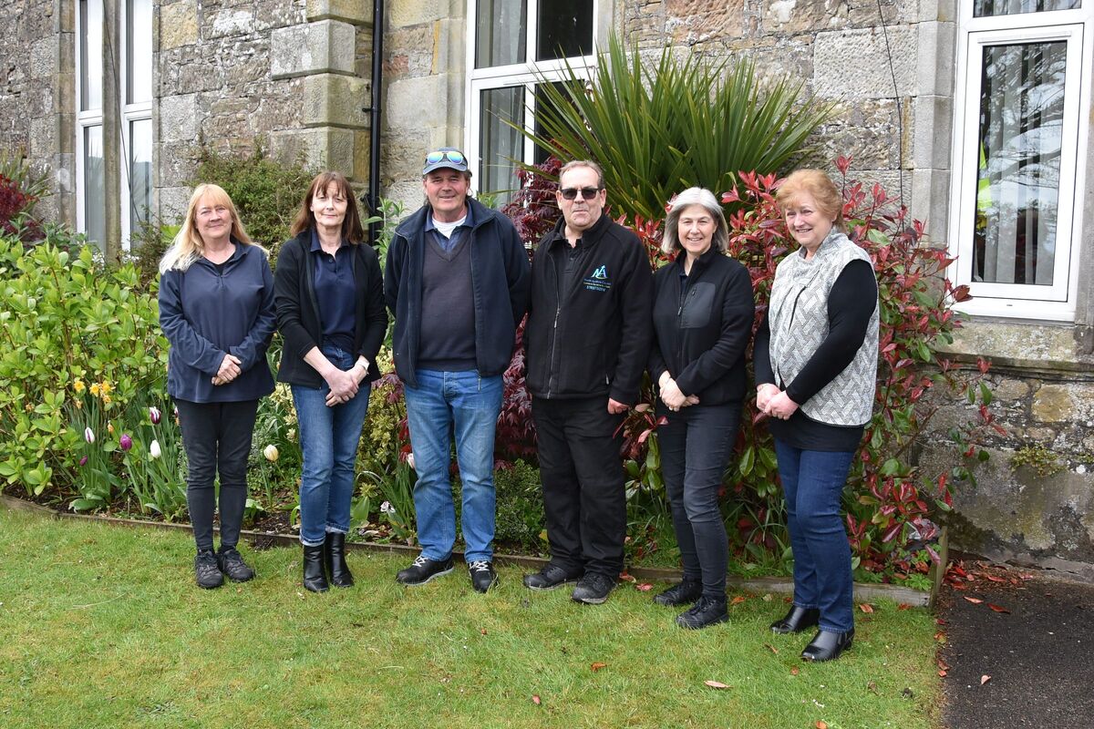 Stevie Bunyan, centre with colleagues Sharon Wedge, Loretta Adamson, Eric Dunn, Vivien Crichton and Susan Barr. Stevie Bunyan, centre with colleagues Sharon Wedge, Loretta Adamson, Eric Dunn, Vivien Crichton and Susan Barr.