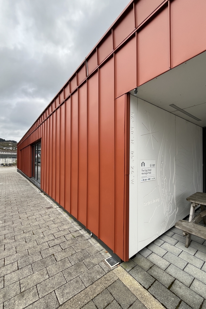 The Egg Shed in Ardrishaig, which was built on part of the redundant site on the foreshore and is adjacent to the old Gleaner oil site. The Egg Shed in Ardrishaig, which was built on part of the redundant site on the foreshore and is adjacent to the old Gleaner oil site.