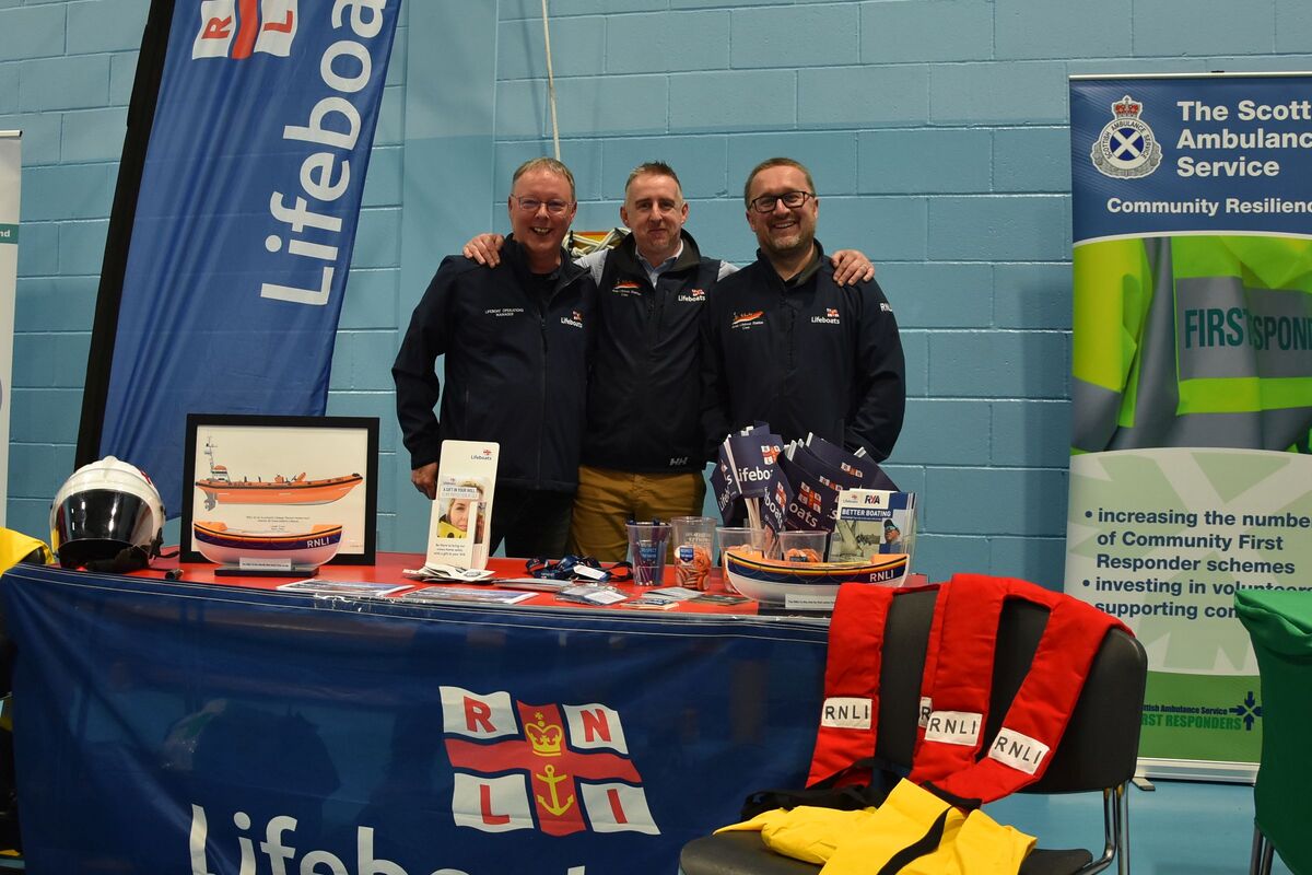 Graeme Brown, Mark Nelson and Andrew Randall of Arran RNLI. Graeme Brown, Mark Nelson and Andrew Randall of Arran RNLI.