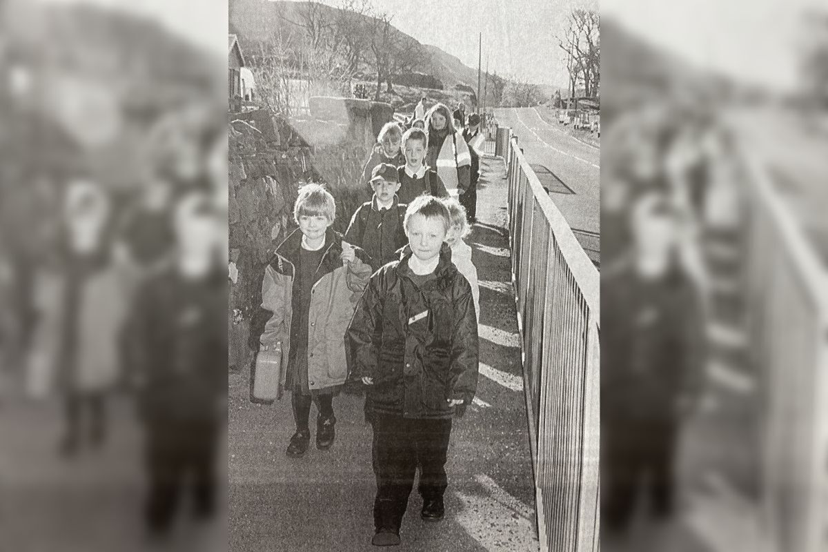 2000: Pupils at Kilninver Primary School showed The Oban Times their road safety skills when they walk from the car park to the school. 2000: Pupils at Kilninver Primary School showed The Oban Times their road safety skills when they walk from the car park to the school.