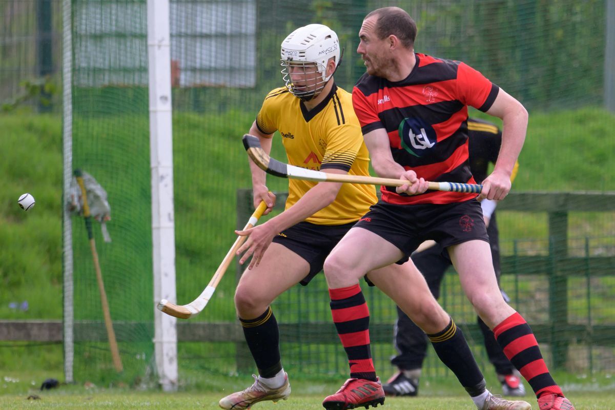 Oban Camanachd goal scorer Scott MacMillan in action. Photograph: Phil Hughes. Oban Camanachd goal scorer Scott MacMillan in action. Photograph: Phil Hughes.