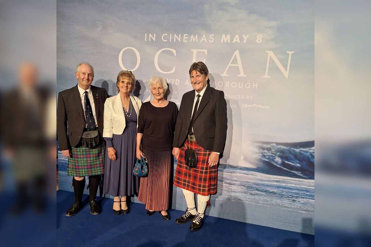 Howard and Lesley Wood and Kathleen and Don MacNeish at the premiere. Photograph: COAST. Howard and Lesley Wood and Kathleen and Don MacNeish at the premiere. Photograph: COAST.