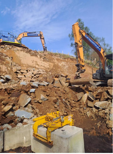 A816 finally cleared after rockfall last month