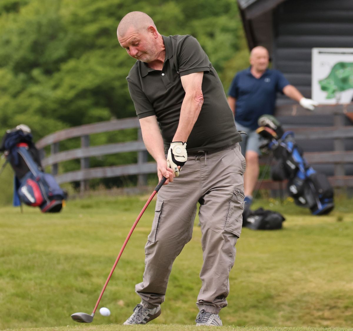 Gary Kilpatrick joins in the fundraising tournament at the golf club in Glencruitten in aid of MND Scotland. Photograph: Kevin McGlynn Gary Kilpatrick joins in the fundraising tournament at the golf club in Glencruitten in aid of MND Scotland. Photograph: Kevin McGlynn