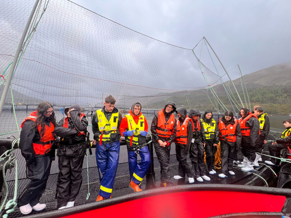 School pupils get taste of life on a fish farm