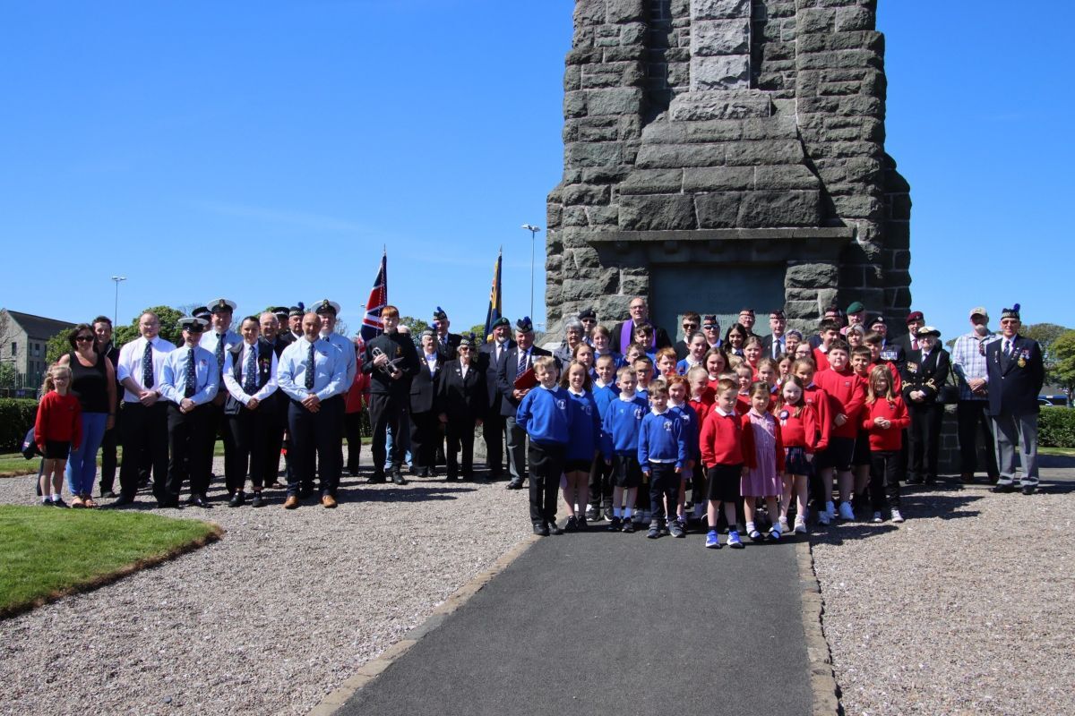 Children from Campbeltown’s Castlehill and Dalintober primary schools were among those who attended the VE Day service of remembrance. Children from Campbeltown’s Castlehill and Dalintober primary schools were among those who attended the VE Day service of remembrance.