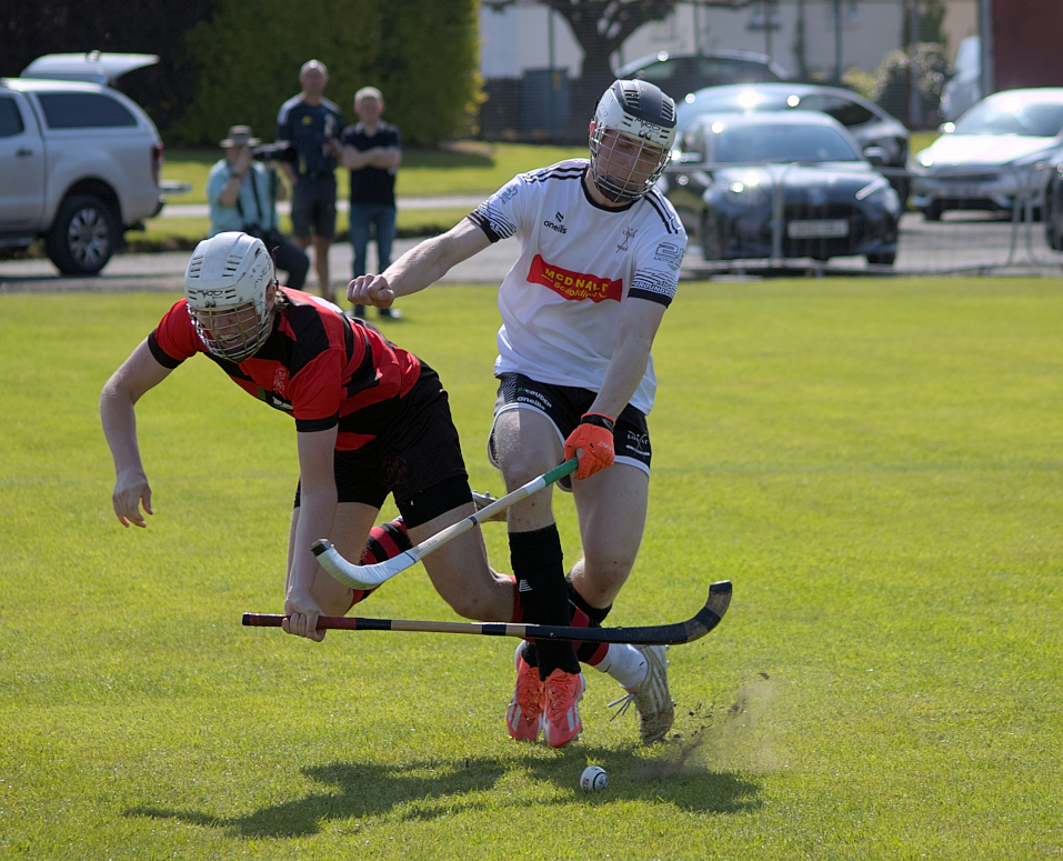 no t20 Gregor MacDonald (Oban Camanachd) takes a tumble against Angus Mearns (Lovat) during Saturdays MOWI Premiership match at Mossfield no t20 Gregor MacDonald (Oban Camanachd) takes a tumble against Angus Mearns (Lovat) during Saturdays MOWI Premiership match at Mossfield