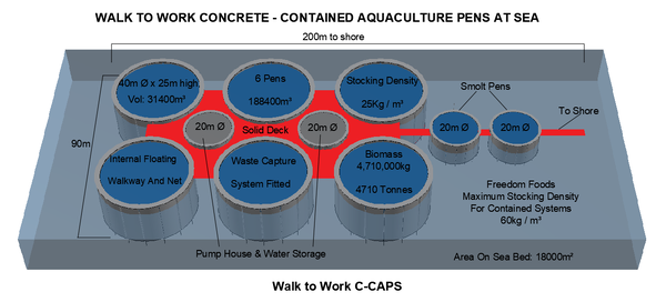 Contained aquaculture at sea: driving future expansion