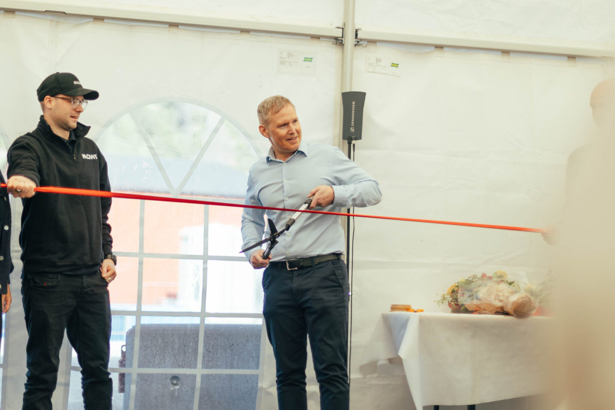 Mowi CEO Vindheim opens smolt plant 20250522 Mowi CEO Vindheim opens smolt plant 20250522