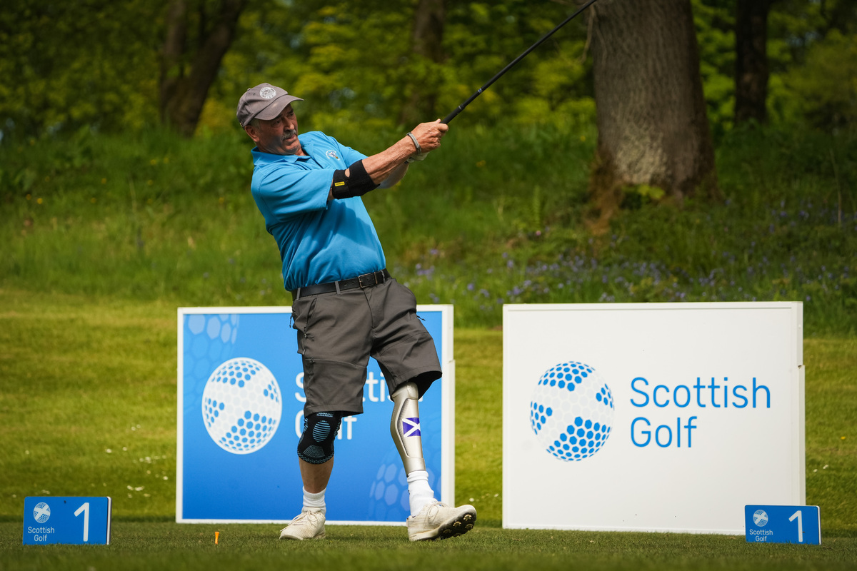 John Pennycott of Whiting Bay claimed second place in the Stableford section at this year’s PING Scottish Open for Golfers with a Disability. Photograph: John Pennycott. John Pennycott of Whiting Bay claimed second place in the Stableford section at this year’s PING Scottish Open for Golfers with a Disability. Photograph: John Pennycott.