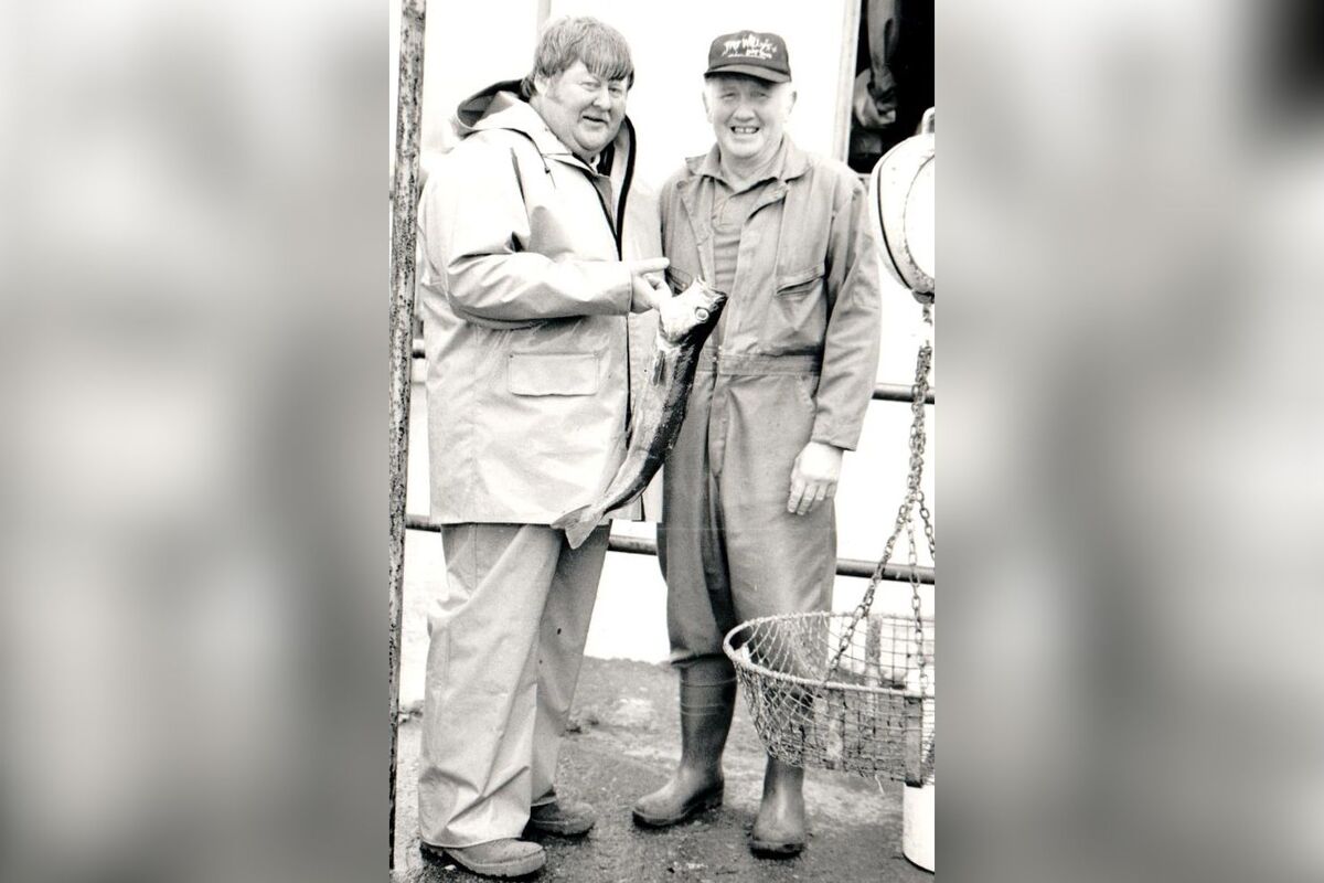 Callum Allison with local winner, John Carpenter, at the 35th Lamlash Sea Angling Festival. Callum Allison with local winner, John Carpenter, at the 35th Lamlash Sea Angling Festival.